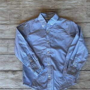 Janie and Jack Boys Blue/White stripe sz. 6 Button down- set of 2